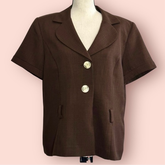 3/$10 Studio I Blazer 14 Brown Jacket - Picture 1 of 7